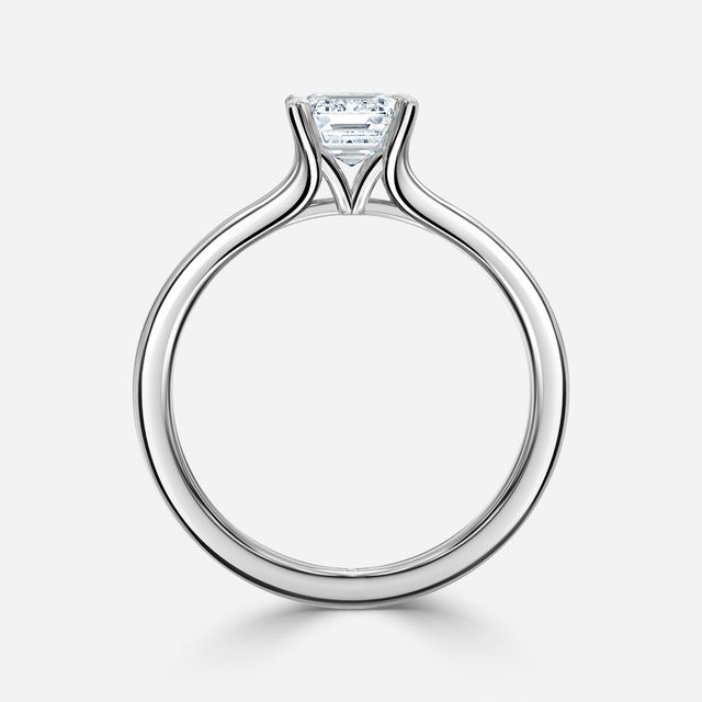 Firework Platinum Solitaire Engagement Ring