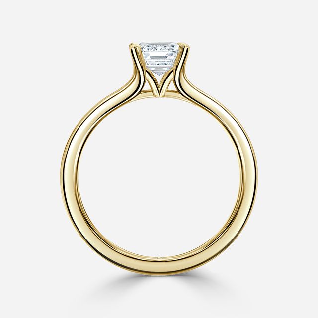 Firework Yellow Gold Solitaire Engagement Ring