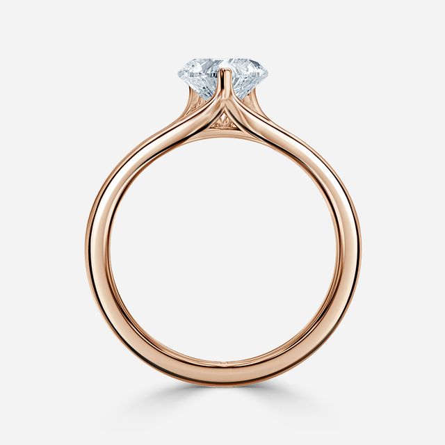 Firework Rose Gold Solitaire Engagement Ring