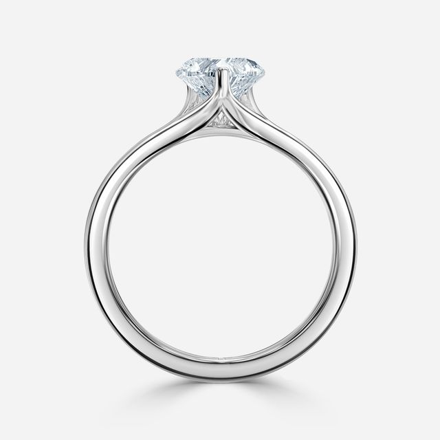 Firework White Gold Solitaire Engagement Ring