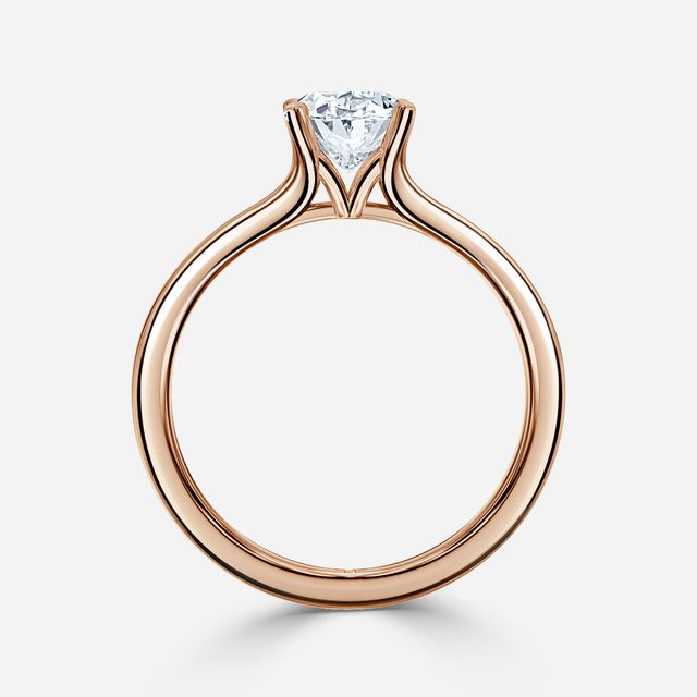 Firework Rose Gold Solitaire Engagement Ring