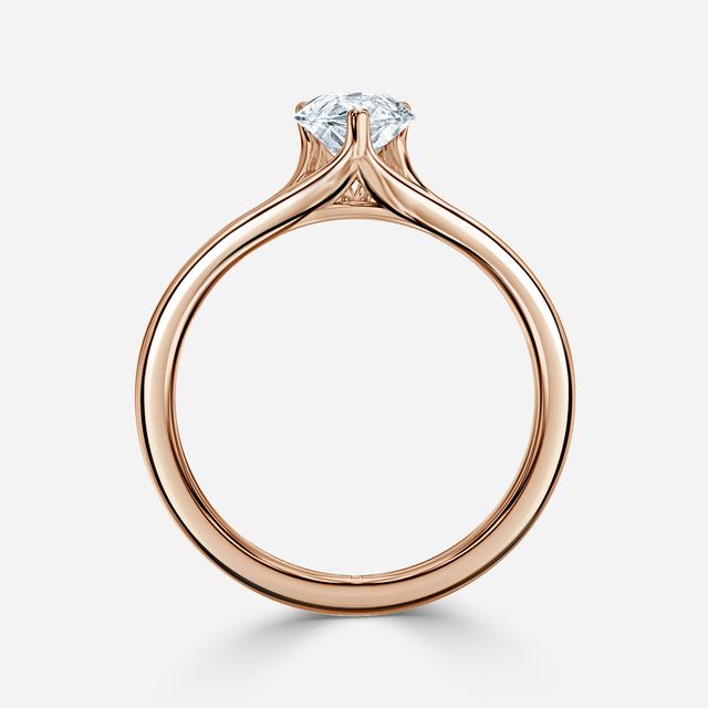 Firework Rose Gold Solitaire Engagement Ring