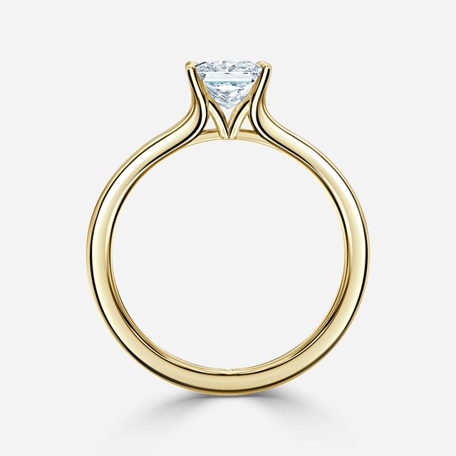 Firework Yellow Gold Solitaire Engagement Ring