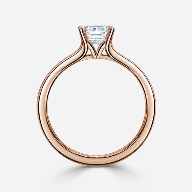 Firework Rose Gold Solitaire Engagement Ring