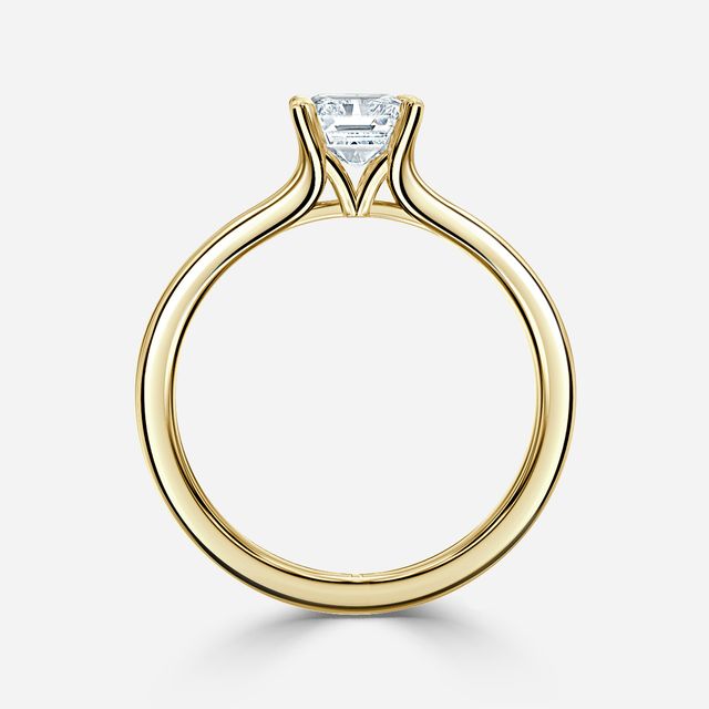 Firework Yellow Gold Solitaire Engagement Ring