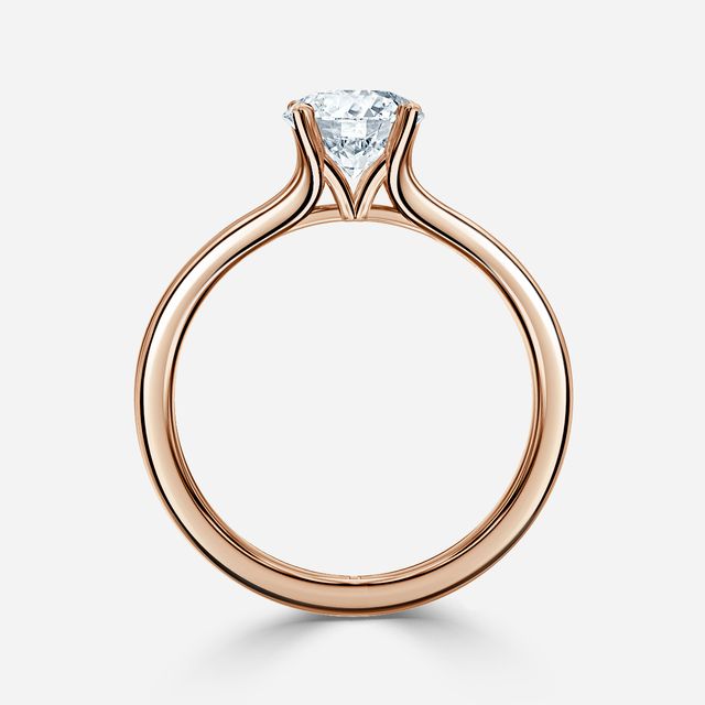 Firework Rose Gold Solitaire Engagement Ring