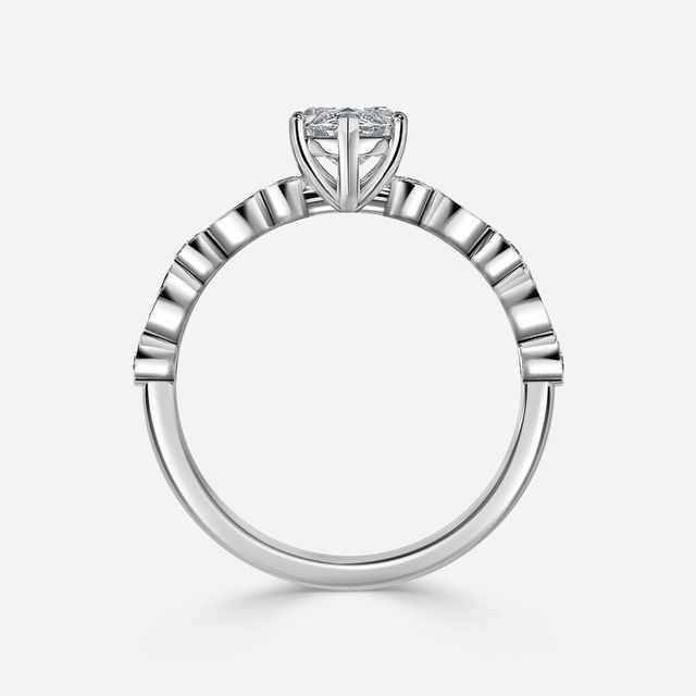 Versailles White Gold Unique Engagement Ring