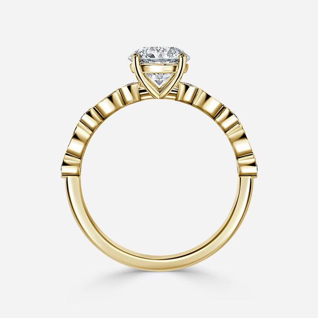 Versailles Yellow Gold Bezel Engagement Ring