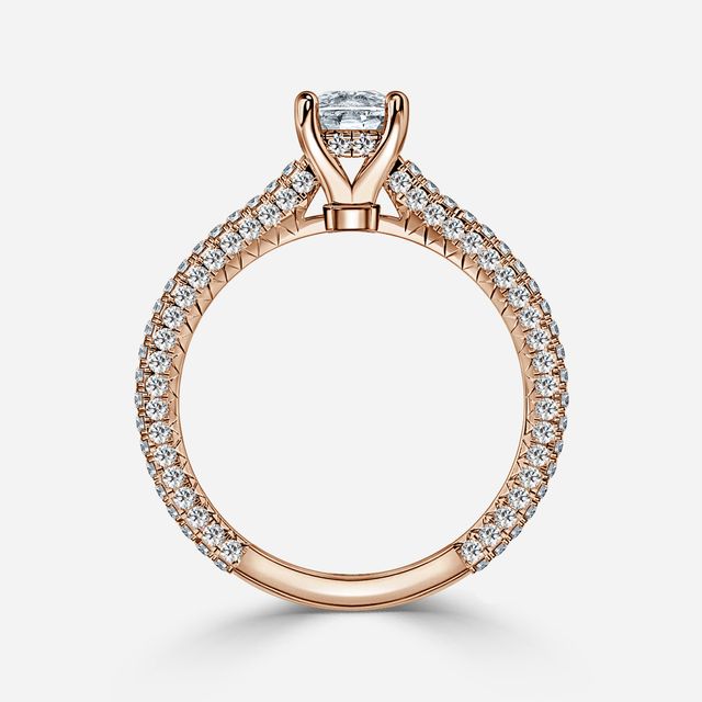 Lepidus Rose Gold Unique Engagement Ring
