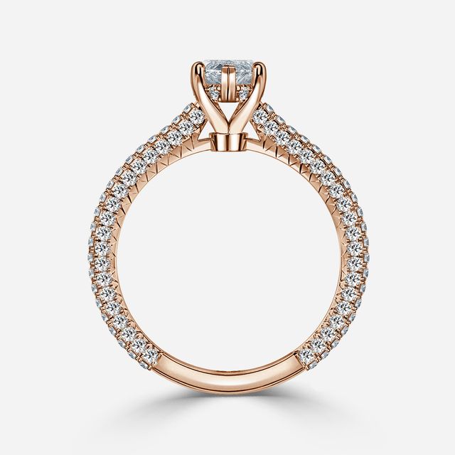 Lepidus Rose Gold Unique Engagement Ring