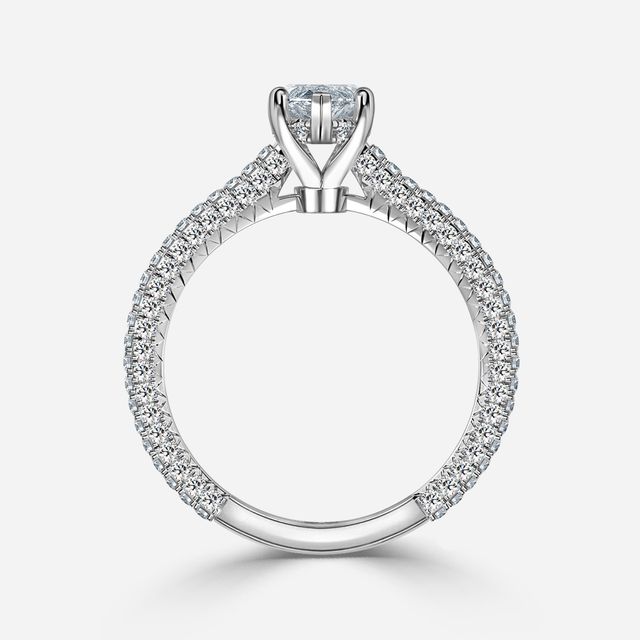 Lepidus White Gold Unique Engagement Ring