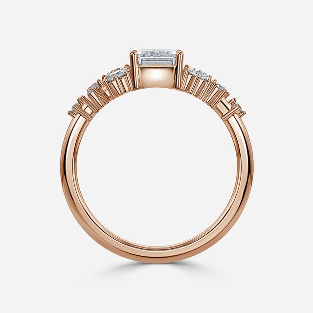 Luz De La Luna Rose Gold Unique Engagement Ring