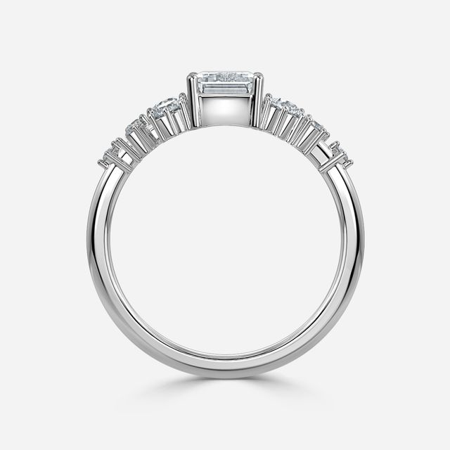 Luz De La Luna White Gold Unique Engagement Ring