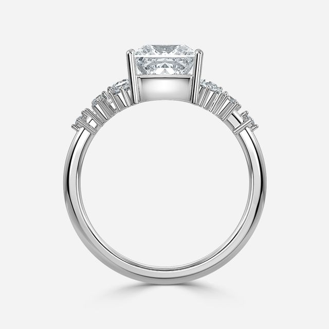 Luz De La Luna Platinum Unique Engagement Ring