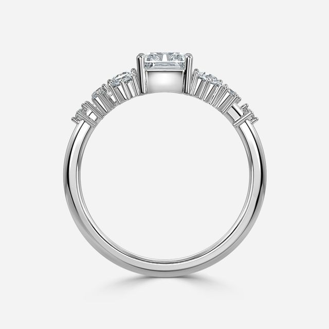 Luz De La Luna Platinum Unique Engagement Ring