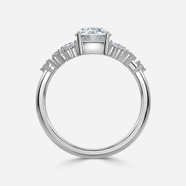 Luz De La Luna White Gold Unique Engagement Ring