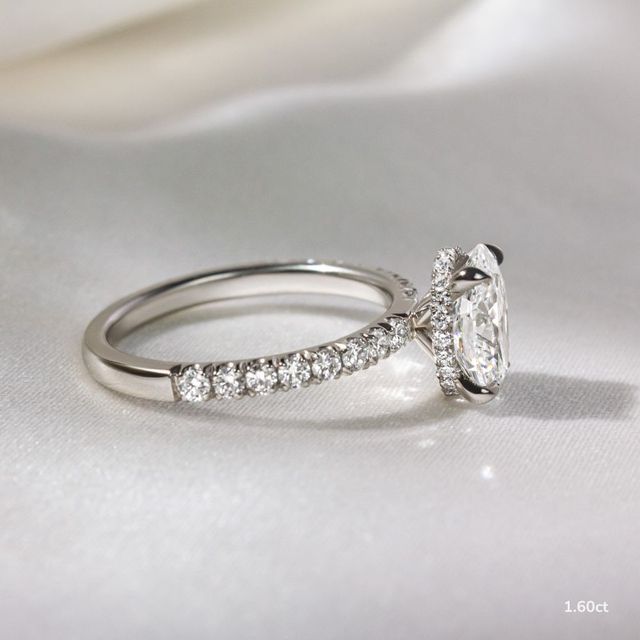 Samara White Gold Hidden Halo Engagement Ring