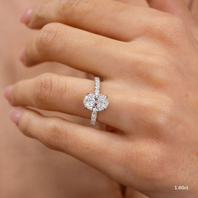 Samara White Gold Hidden Halo Engagement Ring