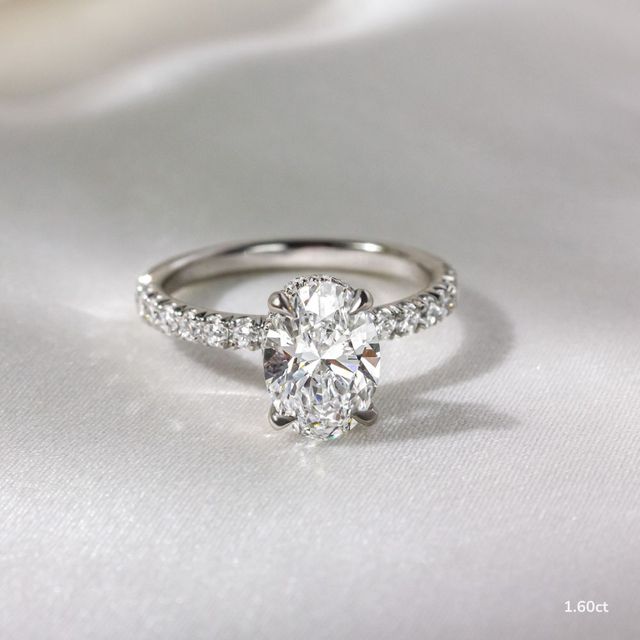 Samara White Gold Hidden Halo Engagement Ring