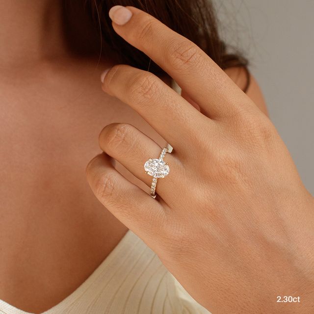 Samara Yellow Gold Hidden Halo Engagement Ring