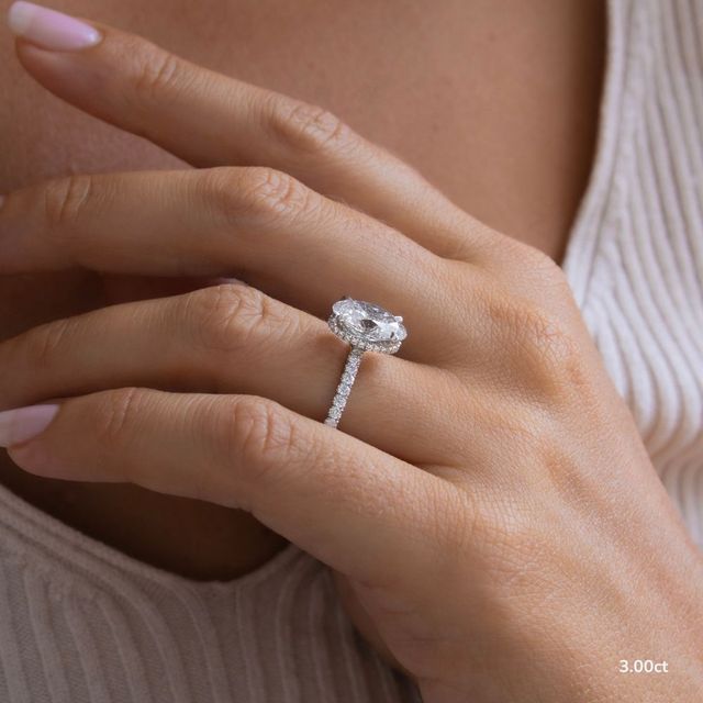 Samara White Gold Hidden Halo Engagement Ring