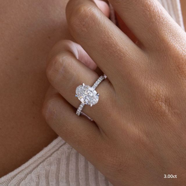 Samara White Gold Hidden Halo Engagement Ring