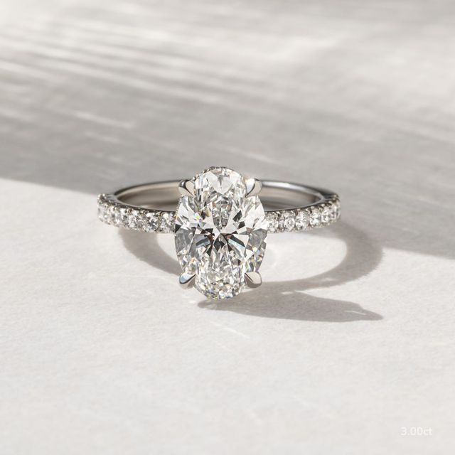 Samara White Gold Hidden Halo Engagement Ring