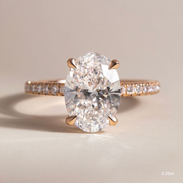 Samara Rose Gold Hidden Halo Engagement Ring