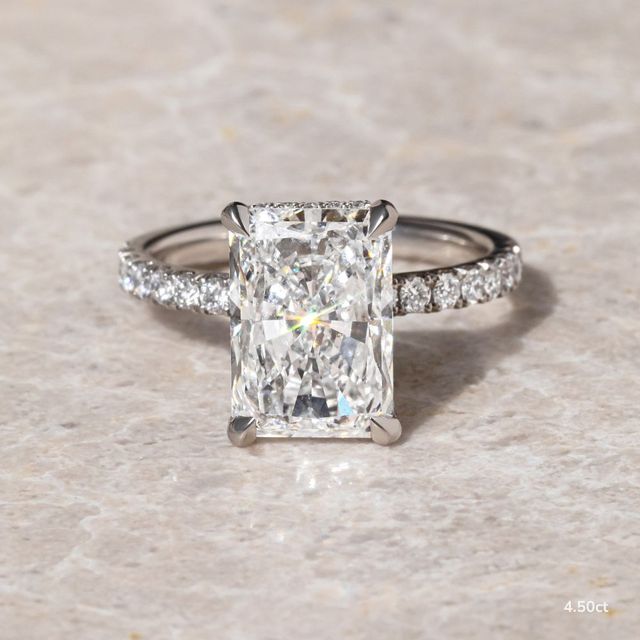 Samara White Gold Hidden Halo Engagement Ring