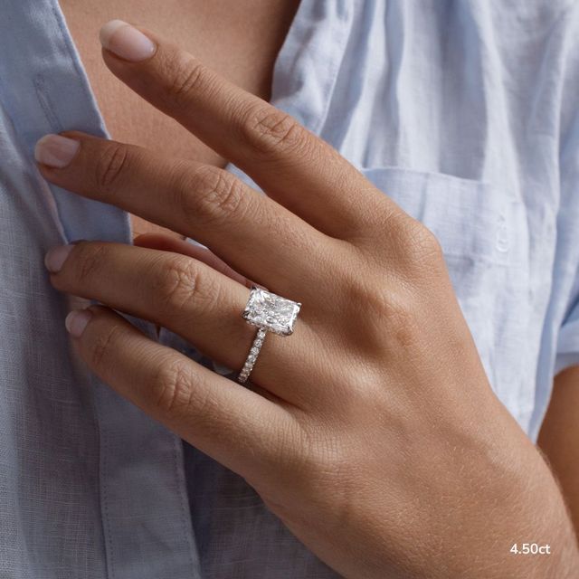 Samara White Gold Hidden Halo Engagement Ring