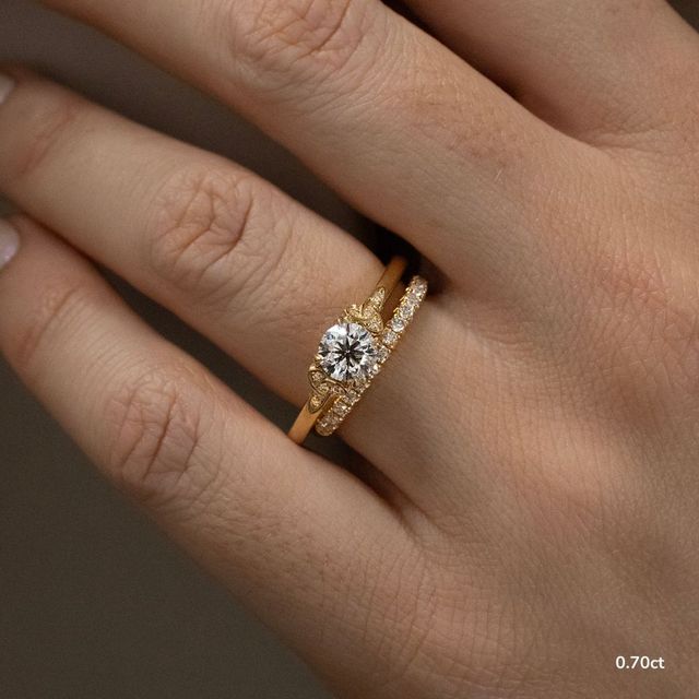Celtic Song Yellow Gold Vintage Engagement Ring