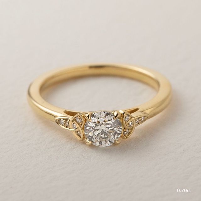 Celtic Song Yellow Gold Engagement Ring