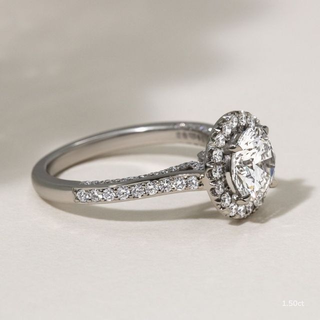 Augusta Platinum Unique Engagement Ring