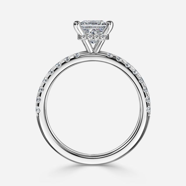 Samara White Gold Hidden Halo Engagement Ring