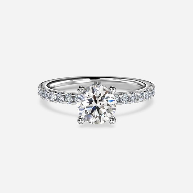 Samara White Gold Hidden Halo Engagement Ring
