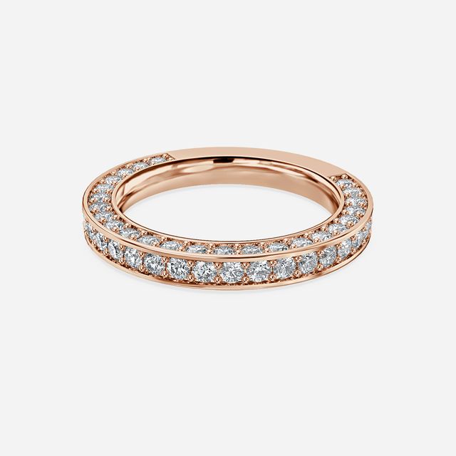 Windsor Diamond Wedding Ring In Rose Gold