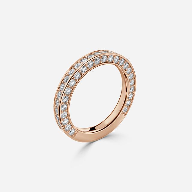 Windsor Diamond Wedding Ring In Rose Gold