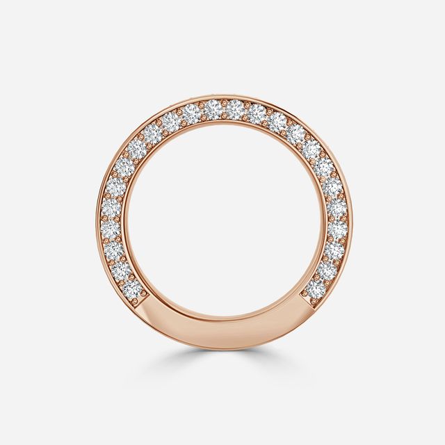 Windsor Diamond Wedding Ring In Rose Gold