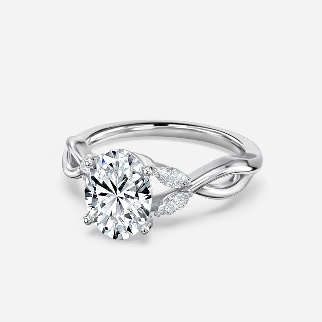 Vina Platinum Twisted Unique Engagement Ring