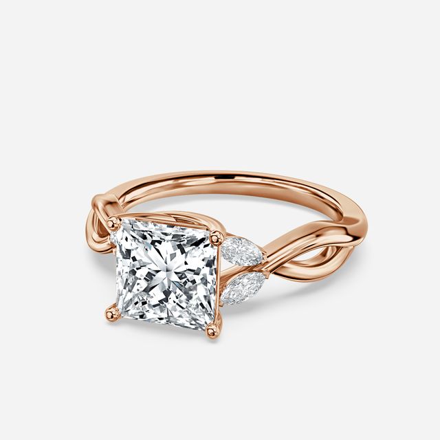 Vina Rose Gold Twisted Unique Engagement Ring