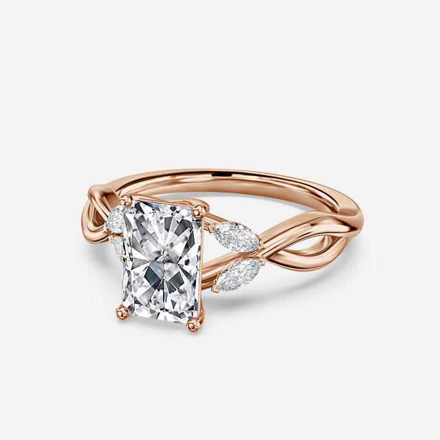 Vina Rose Gold Twisted Unique Engagement Ring
