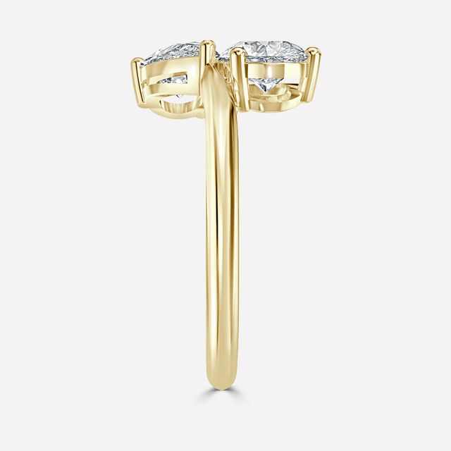 Toi Et Moi Lab Grown Diamond Yellow Gold Engagement Ring