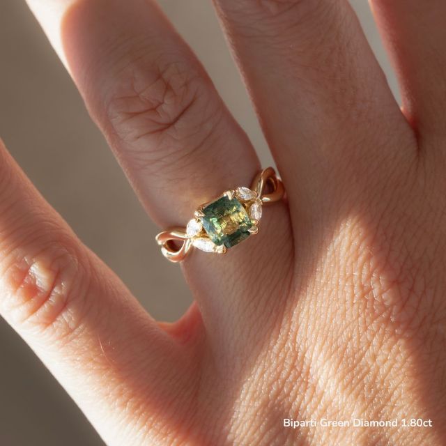 Vina Yellow Gold Twisted Unique Engagement Ring
