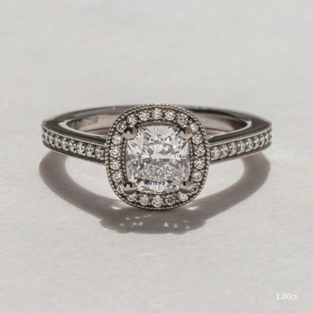 Alika White Gold Halo Engagement Ring