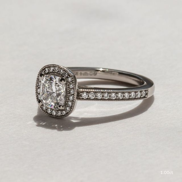 Alika White Gold Halo Engagement Ring