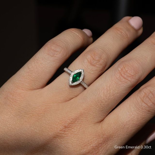 Alika Platinum Halo Engagement Ring