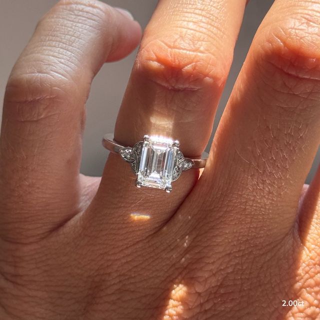 Celtic Song White Gold Vintage Engagement Ring