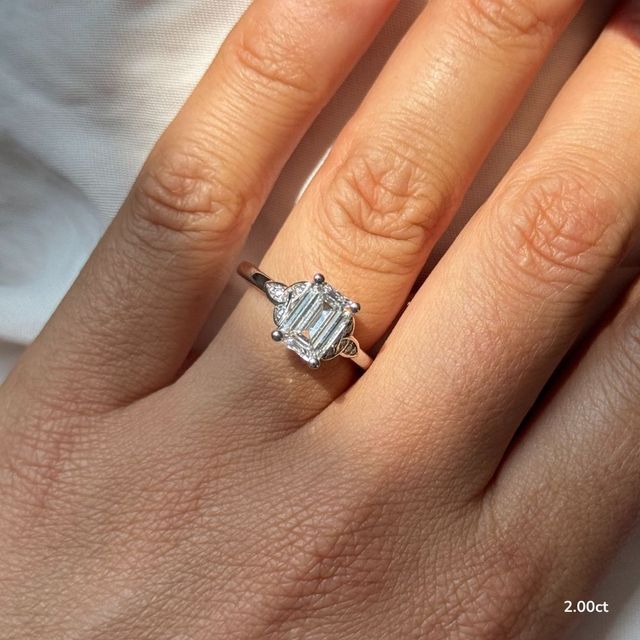 Celtic Song White Gold Vintage Engagement Ring