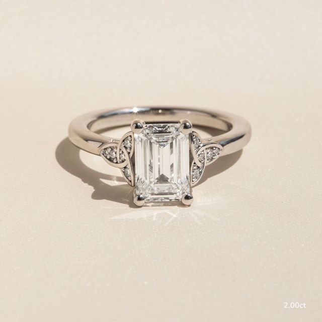 Celtic Song White Gold Engagement Ring