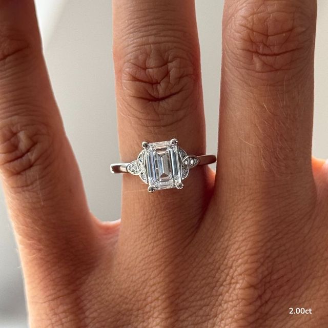 Celtic Song White Gold Vintage Engagement Ring